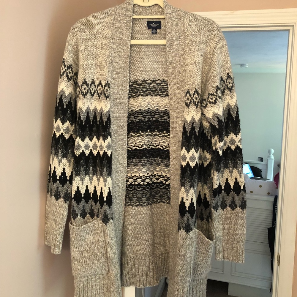 American Eagle Long Sleeve Knit Cardigan